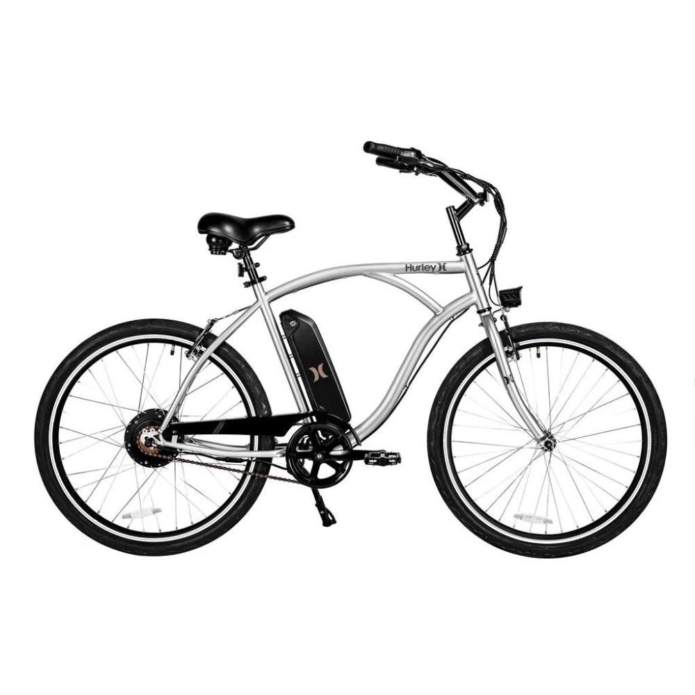 Hurley Layback Cruiser E-Bike - MED SILVER