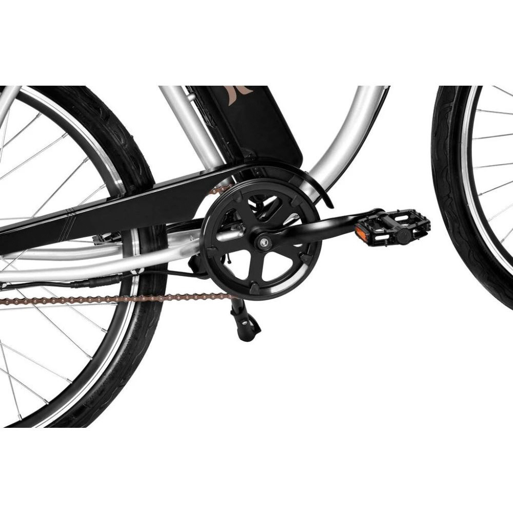 Hurley Layback Cruiser E-Bike - MED SILVER