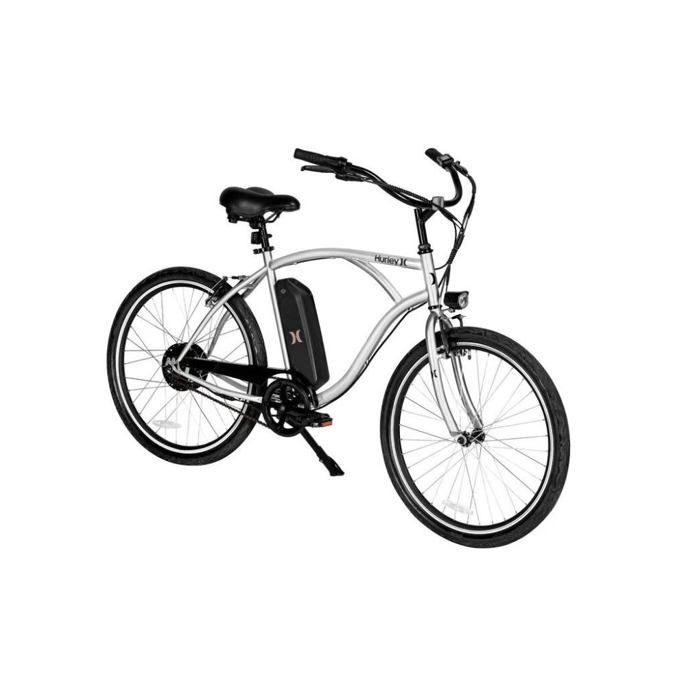 Hurley Layback Cruiser E-Bike - MED SILVER